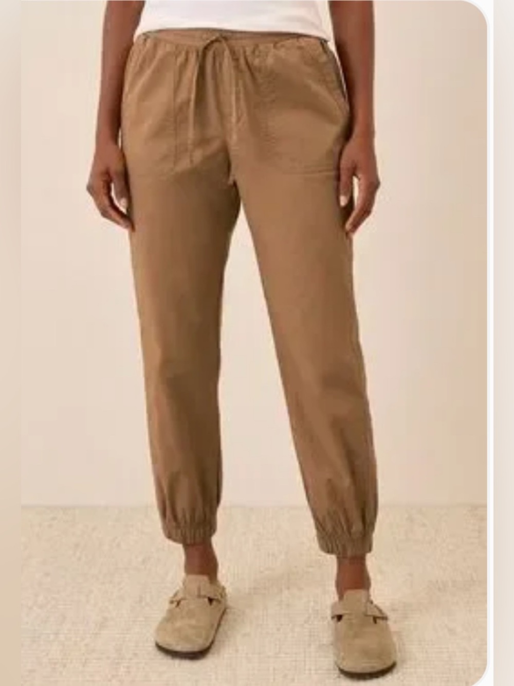 Pact Olive Green Organic Cotton Jogger Pants | Zip Security Pockets | Drawstring